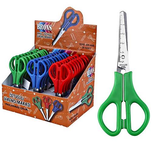 Brons renci Makas Cetvelli BR-699-30 LU PAKET-30-LI-PKT