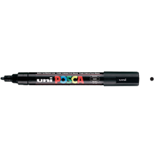 Uni-Ball Mark�r Boyama Posca Su Bazl� Poster 1.8-2.5 MM Siyah (6 l�)PC-5M