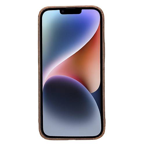 Apple iPhone 14 Plus Uyumlu Deri Arka Kapak ROCK G2