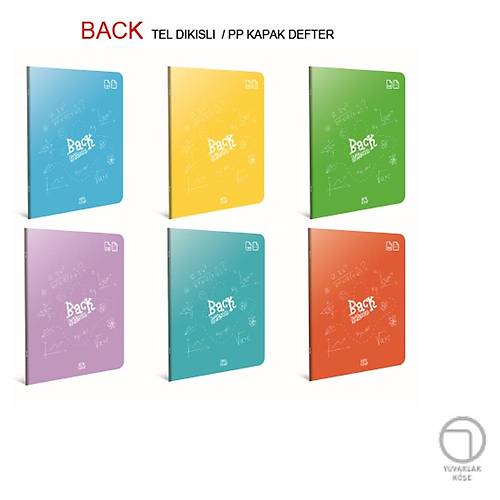 G�pta Back Tel Diki� Plastik Kapak Defter A5 40 YP Kareli 4990-12-LI-PKT