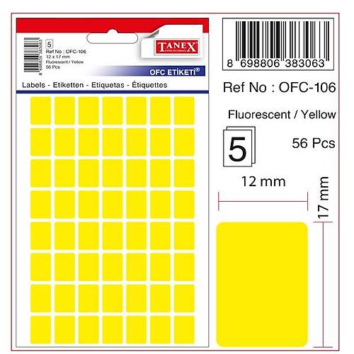 Creaworld Tiket Po�et Etiket K��eli 9 LU 73x47 MM 1205 sar�-12-LI-PKT