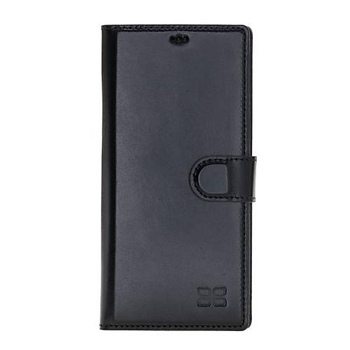 Bouletta Samsung Galaxy Note 10 Plus Uyumlu Deri Cüzdanlý Kýlýf F360 RST1 Siyah