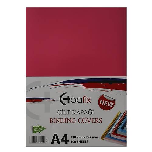 Bafix Cilt Kapa�� Plastik Opak A4 160 MIC Pembe (100 l�)