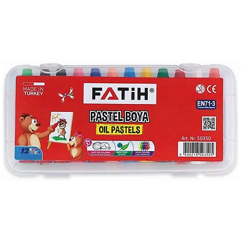 Fatih Pastel Boya 12 Renk King Size �antal�-12-LI-PKT