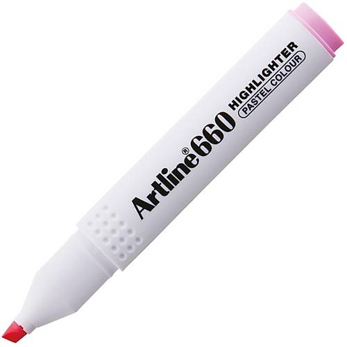 Artline Fosforlu Kalem Kesik U� 1,0-4,0 MM Pastel Pink (12 adet)660