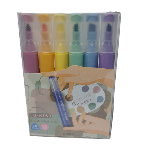 Bafix Fosforlu Kalem Kalem Tipi Chosch 6 Renk 6 LI Blister CS-H763