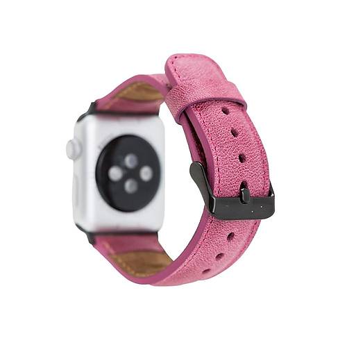 Bouletta Apple Watch Uyumlu Deri Kordon 38-40-41mm TN08 Pembe