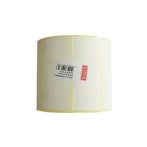 Tanex Barkod Etiketi Termal Eco 20x40 MM 25 MM �ap 4000 L� 4 L�