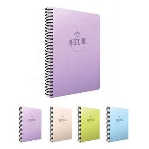 Gpta Spiralli Plastik Kapak Defter Pastoral A4 72 YP iz.