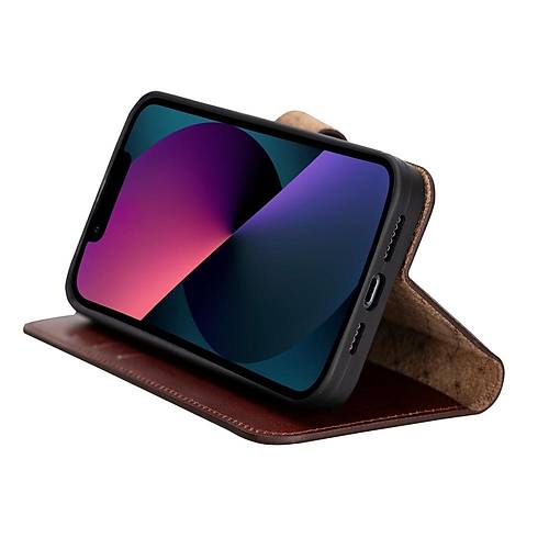 Bouletta Apple iPhone 13 Pro Max Uyumlu Deri Czdanl Klf F2