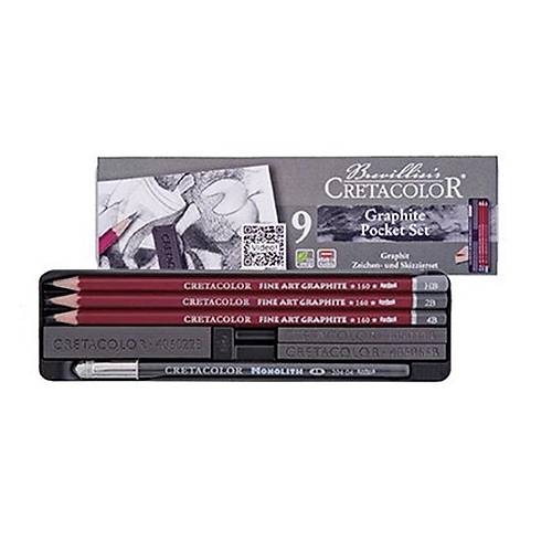 Cretacolor Graphite Eskiz Seti 9 Par�a Metal Kutu 16029