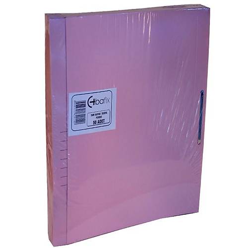 Bafix Tam Kapak Dosya Karton Pembe (50 li)