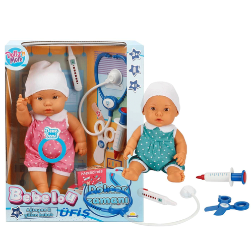 Sunman Oyuncak Bebelou Doktor Zaman� Sesli Bebek Seti 35 Cm