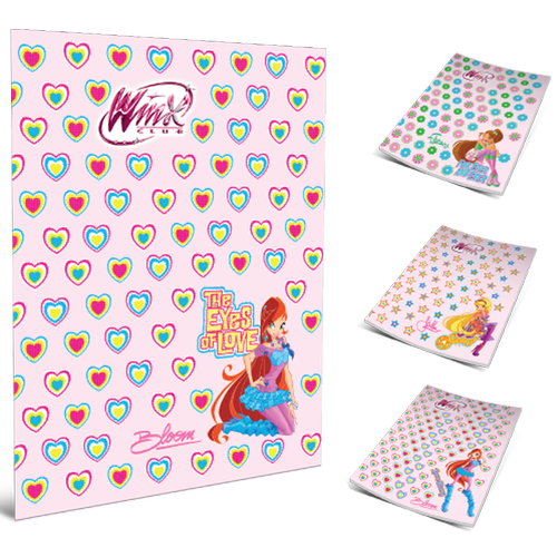 Gpta Kaye Defter Plastik Kapak Kareli 40 YP A5 Winx Club 3165-12 L PAKET-12-LI-PKT