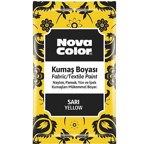 Nova Color Kumaş Boyası Toz 12 Gr Sarı (12 adet)Nc-900