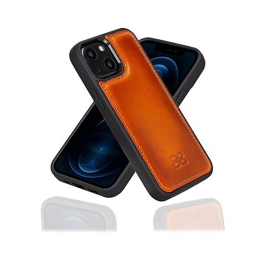 Bouletta Apple iPhone 13 Uyumlu Deri Arka Kapak RST2EF Taba