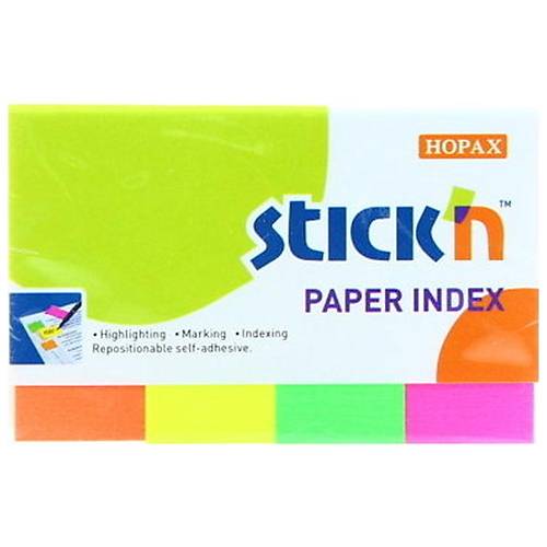 Hopax St�ckn �ndeks 200 YP 50x20 Neon 4 Renk 21205-24 L� PAKET-24-LI-PKT
