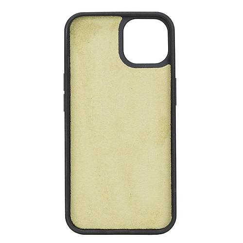 Apple iPhone 13 Uyumlu Deri Kartlkl Arka Kapak G16 Yeil