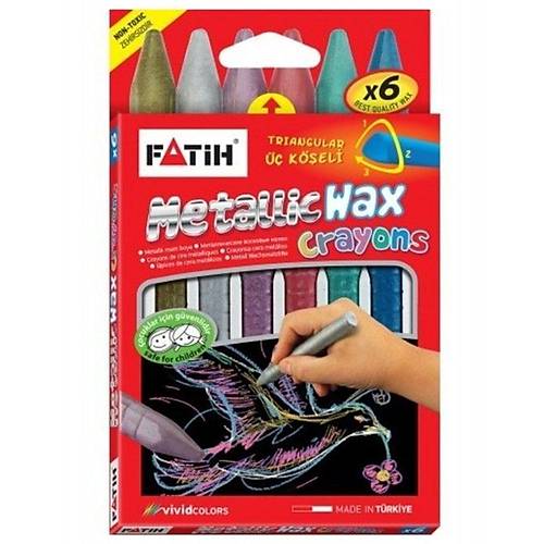 Fatih Mum Pastel Boya Wax Crayons Metal�c K�sa 6 Renk 50180