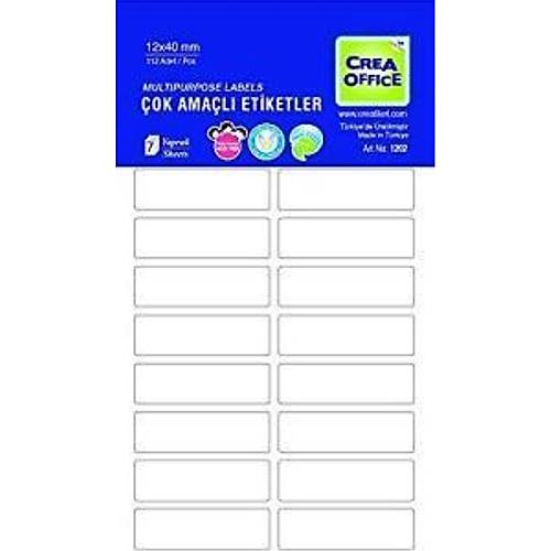 Crea Tiket �ok Ama�l� Etiket Mavi 3 L�(1 paket 12 adet)  152�1056