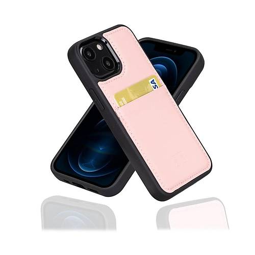 Bouletta Apple iPhone 13 Mini Uyumlu Deri Arka Kapak FXCP NU2