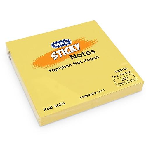 Mas Yap��kanl� Not Ka��d� 100 Syf 76x76 Pastel Sar� 3654