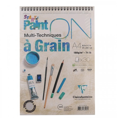 Clairefontaine Resim Defteri paint-On A Grain Start �izim Blok 30 YP A4 160 GR PD966418
