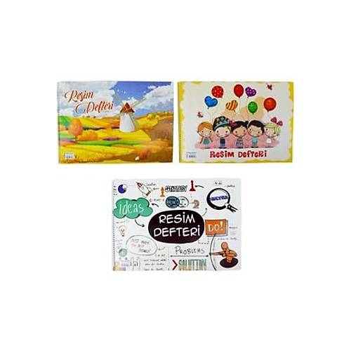 Defne Resim Defteri �ok Ama�l� Spiralli Krt Kpk 38x48 DFN-5061-6-LI-PKT