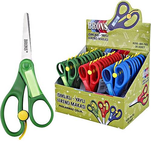 Brons ��renci Makas� Yayl� �simlikli BR-703 ( 30 adet  )