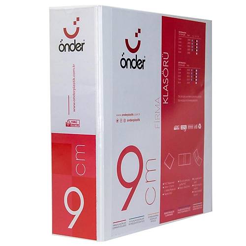 �nder Sunum Klas�r� 4 Halkal� 90 MM A4 Beyaz 2019-5