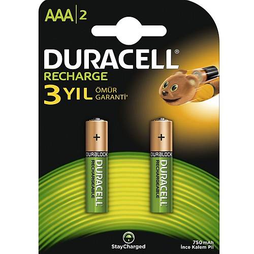 Duracell �arjl� �nce Kalem Pil (AAA) 750 MAH 2 L�
