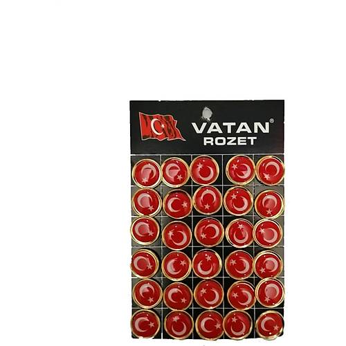 Vatan Rozet Atal� Kocatepe Bayrak Yuvarlak VT617 (30 lu)