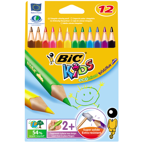 Bic Kuru Boya Evolution ��gen Jumbo 12 L� 829735