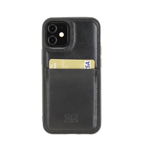 Bouletta Apple iPhone 12 mini Uyumlu Deri Arka Kapak FXCP RST1