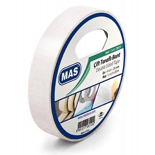 Mas �ift Tarafl� Bant 25x25 Mt 2613