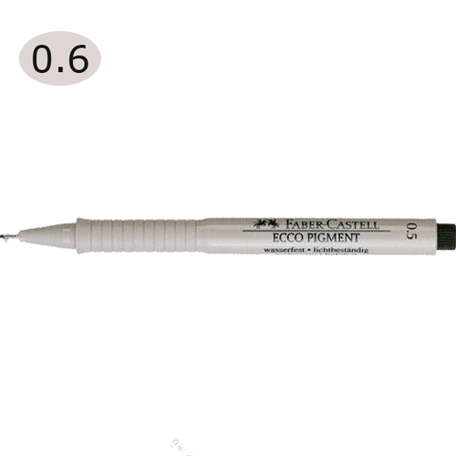 Faber-Castell izim Kalemi Ecco Pigment 0.6 MM Siyah(10 adet)