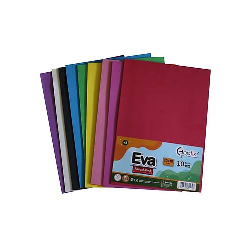 Bafix Eva D�z Renk 20x30 10 Renk Kar���k-10-PKT