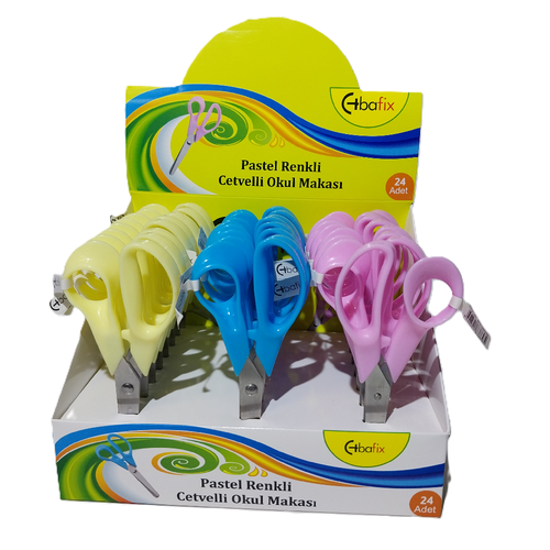Bafix Okul Makas� Cetvelli 13 Cm Pastel Renk BFX-SA0498