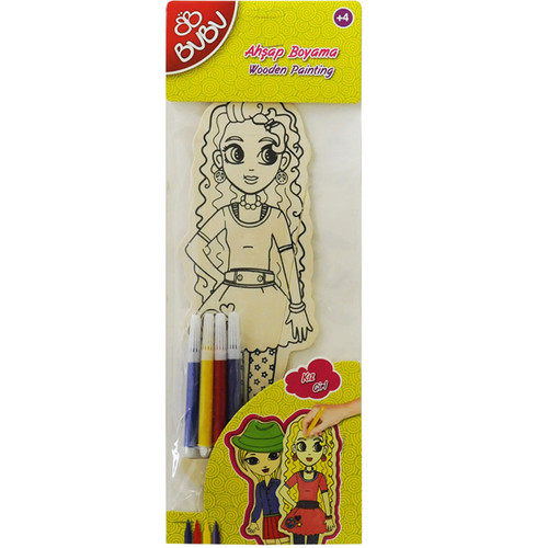 Bu-Bu Ah�ap Boyama K�z 2 Model BUBU-AB0040