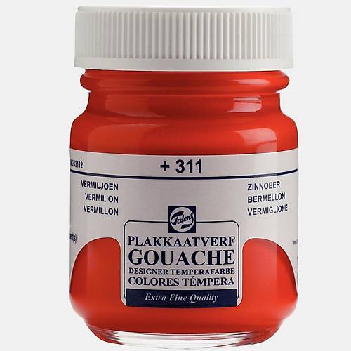 Talens Guaj Boya 16 ML Vermilion (Parlak K�rm�z�) 311--10 LU