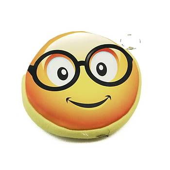 Gözlükü  Bilgin Emoji Anahtarlýk Cüzdan