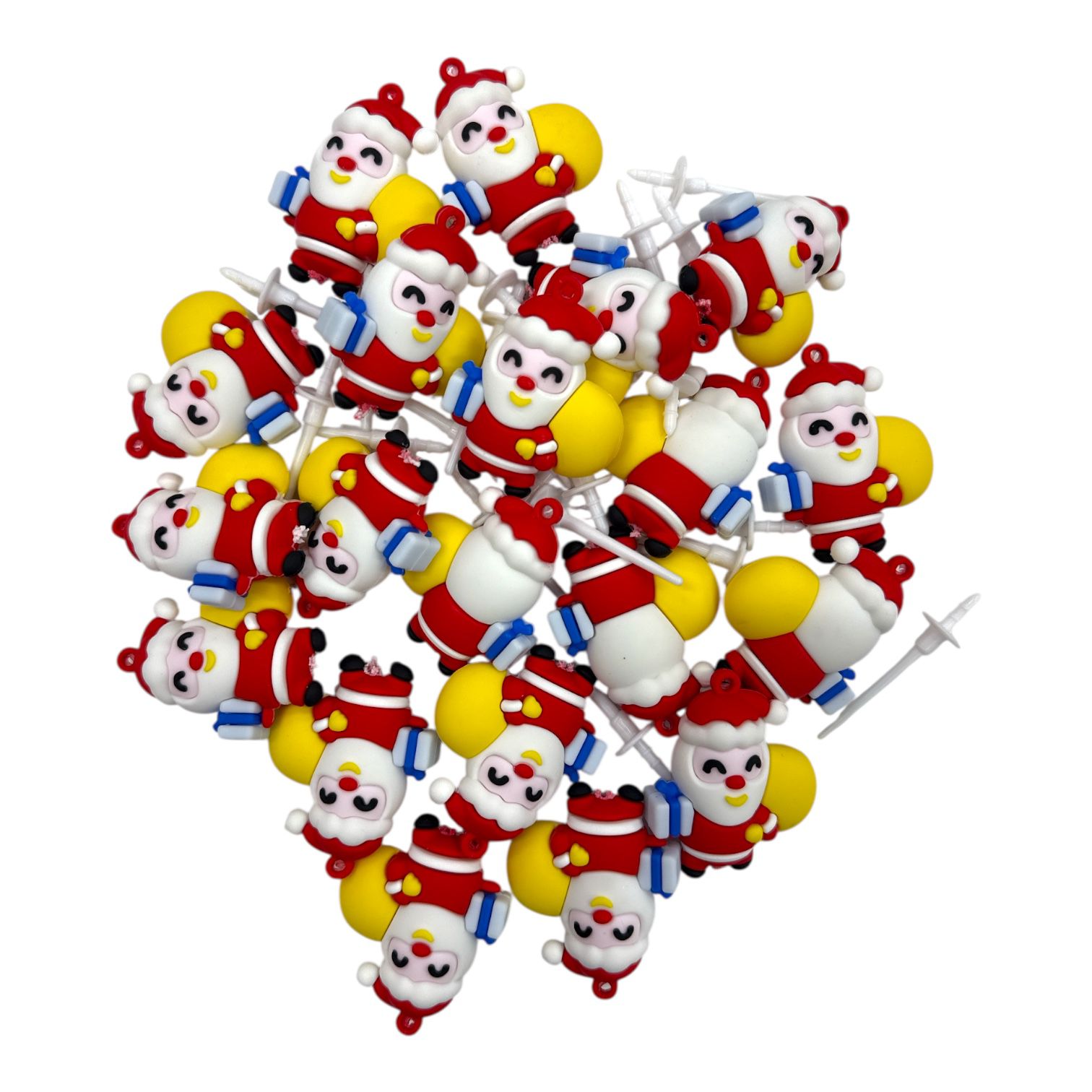 Silikon Noel Baba Pasta Süsü 5 Adet