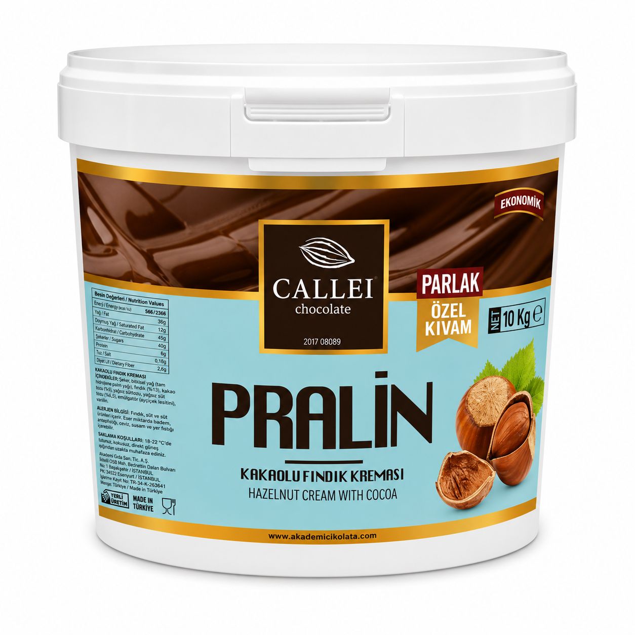 Callei Pralin Kakaolu Fındık Kreması 10 Kg