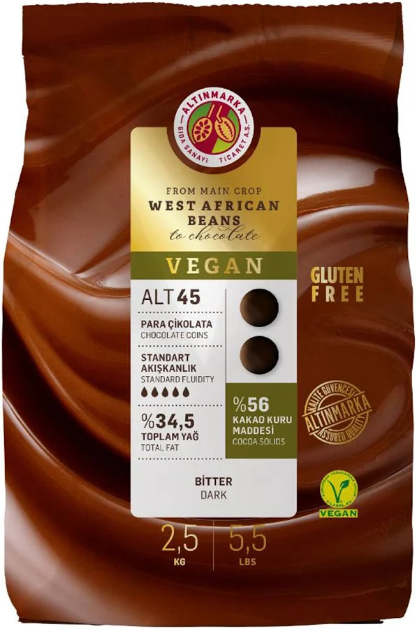 Altınmarka Bitter Vegan Mini Para Çikolata 2,5 Kg