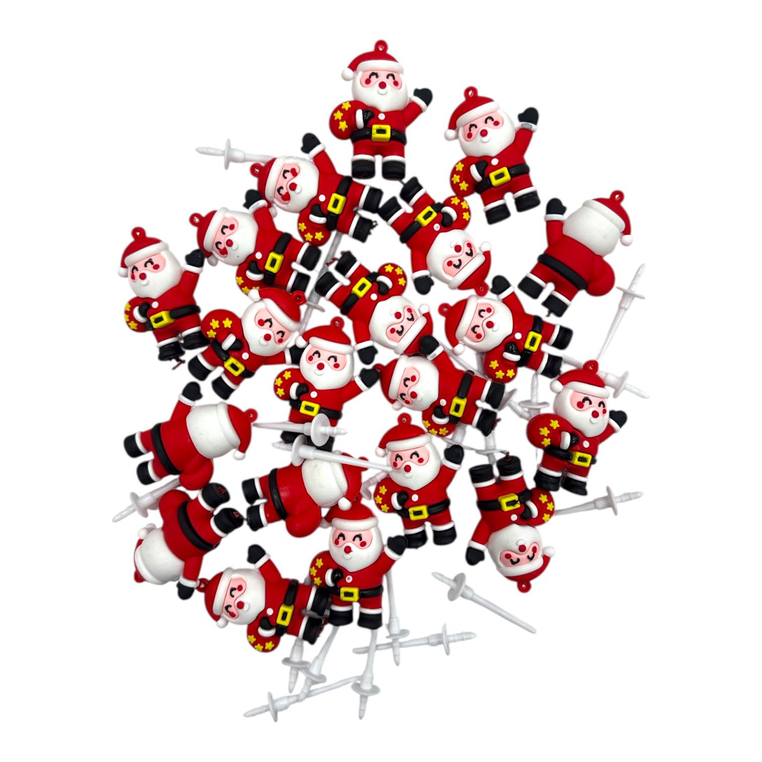 Silikon Noel Baba Pasta Süsü 5 Adet