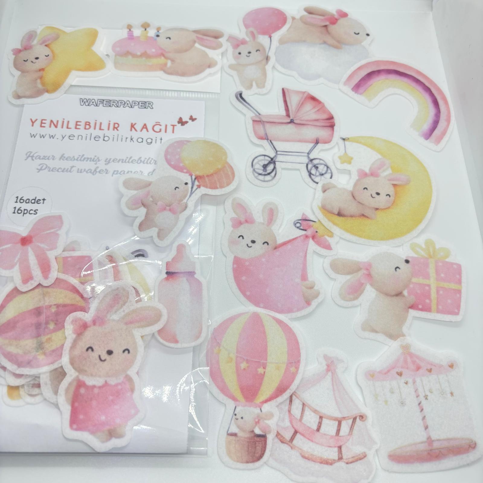 Yenilebilir Kağıt Baby Girl Temalı