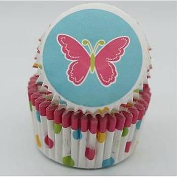 Kelebek Cupcake Kad 100 Adet