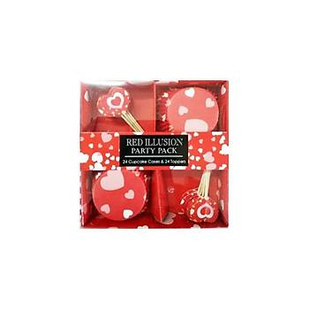 Red Ilusson  24 l Kalpli Cupcake Kad