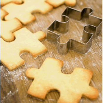 Puzzle Metal Kurabiye Kalb