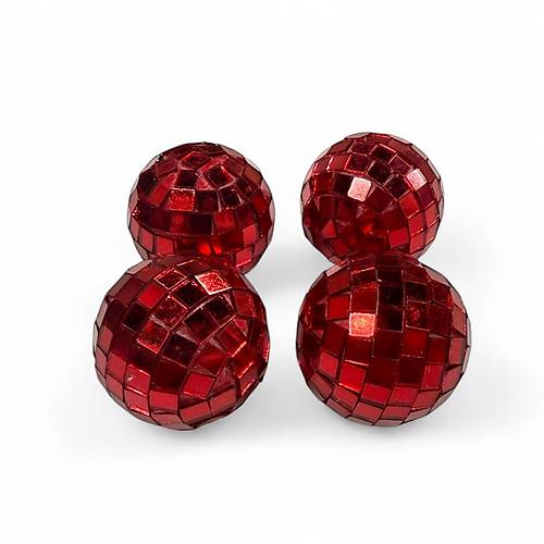 Krmz Disko Topu 4cm 4 Adet